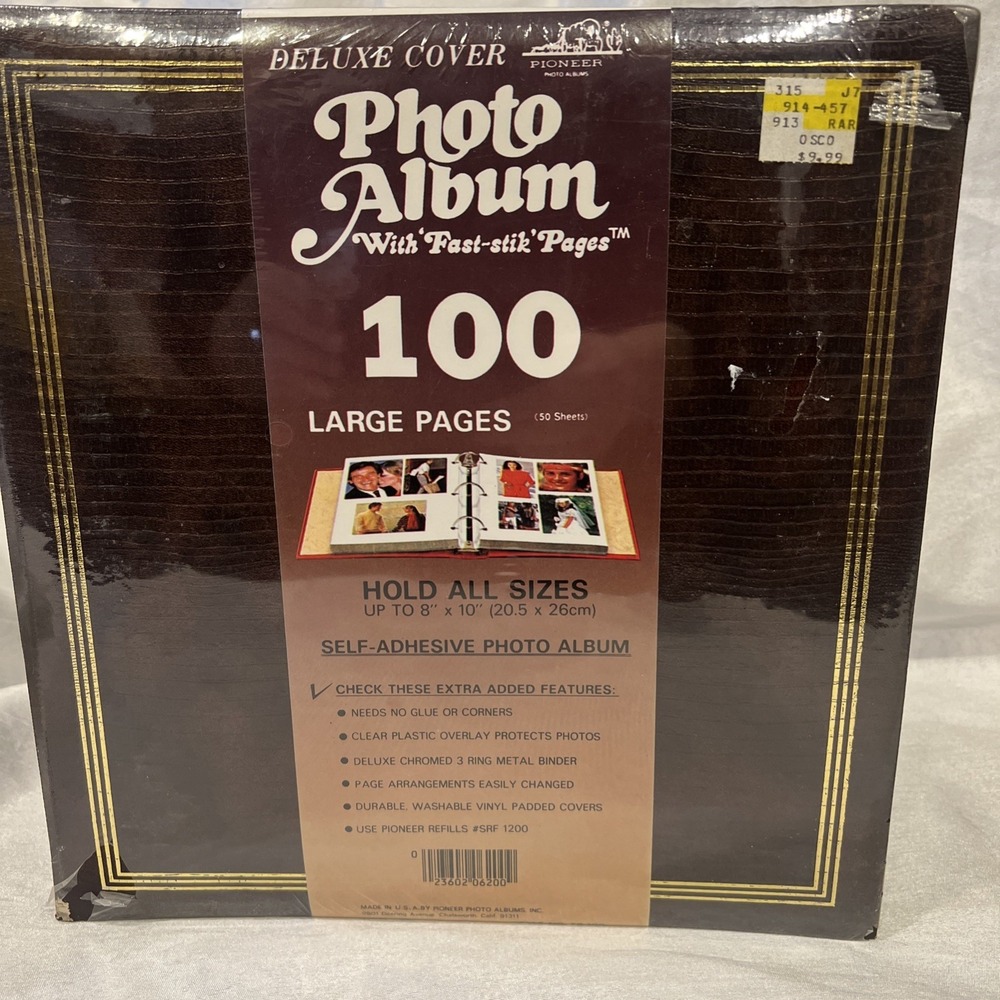 Vintage Pioneer Deluxe Cover 100 Photo Album Large Fast-stick 50 Sheets NEW